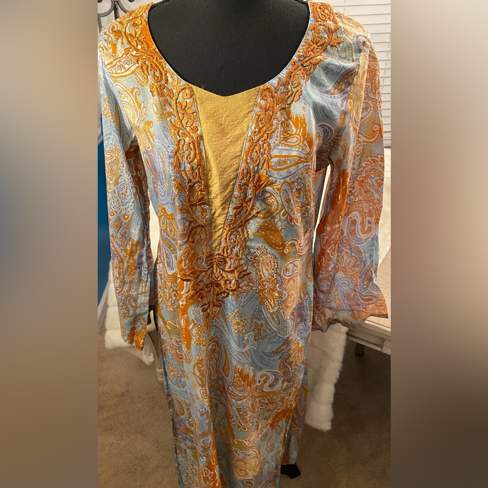 Boho Chic Paisley Print Tunic Dress